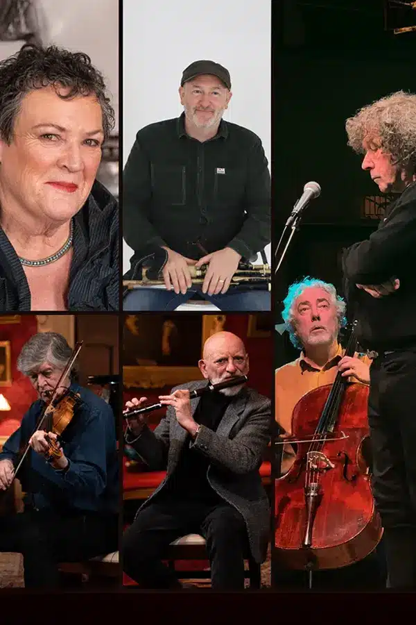 Chords and Timber, Reeds and Strings with Matt Molloy, Maighread Ní Dhomhnaill, Paddy Glackin, Derek Hickey, Mike McGoldrick, and special guest Stephen Rea